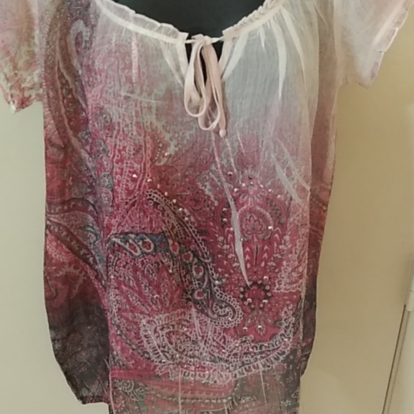 Maurices pink top sz med - Picture 2 of 3